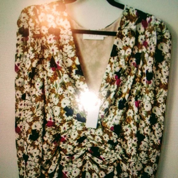 NWT 💐 ASTR 3/4 Sleeve Cinch Waist Dress (L) - Picture 5 of 9